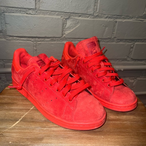 adidas Other - Adidas Stan Smith Red Suede Sneakers